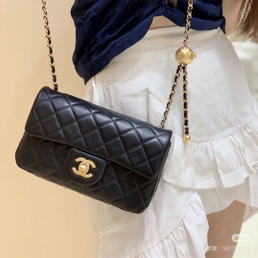 CHANEL 香奈兒 Classic flap bag CF mini 20 金球 鏈條包 斜背包 肩背包 側背包 手提包-15