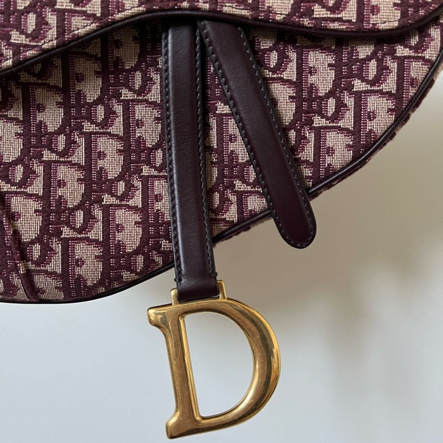 Dior Saddle經典老花馬鞍包迷人紅-14