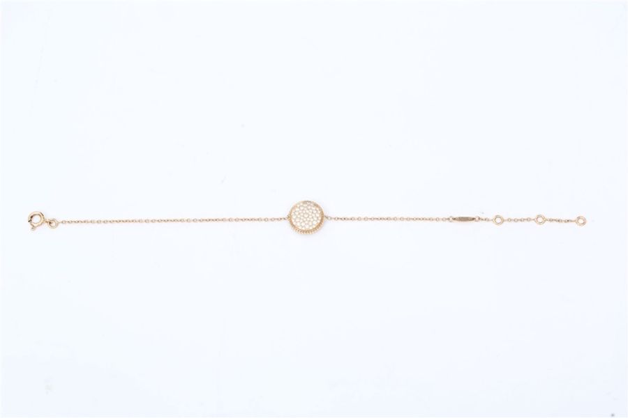 DIOR(迪奧) ROSE DES VENTS 羅盤 八芒星滿鑽手鏈 S-M碼 玫瑰金-2
