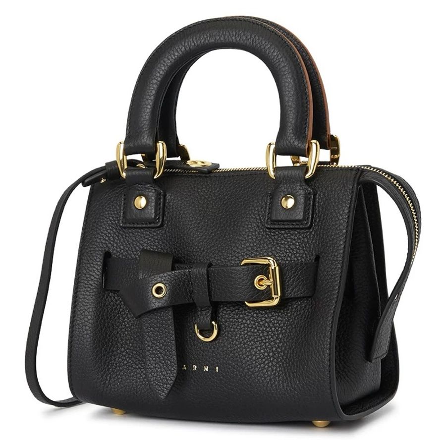 ▪️MARNI▪️稀有Treasure mini 20 荔枝牛皮2WAY黛妃包-0