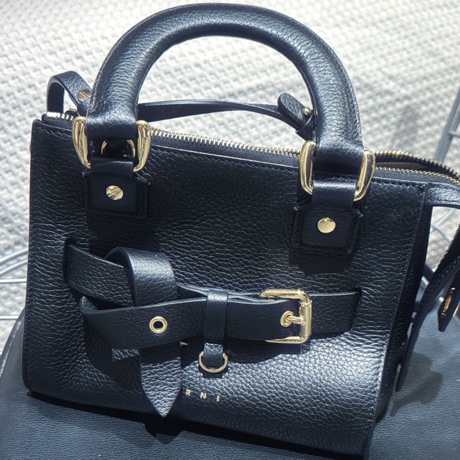 ▪️MARNI▪️稀有Treasure mini 20 荔枝牛皮2WAY黛妃包-5