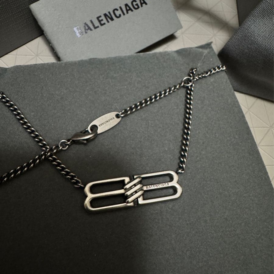 Balenciaga 巴黎世家經典Logo雙B項鍊-8