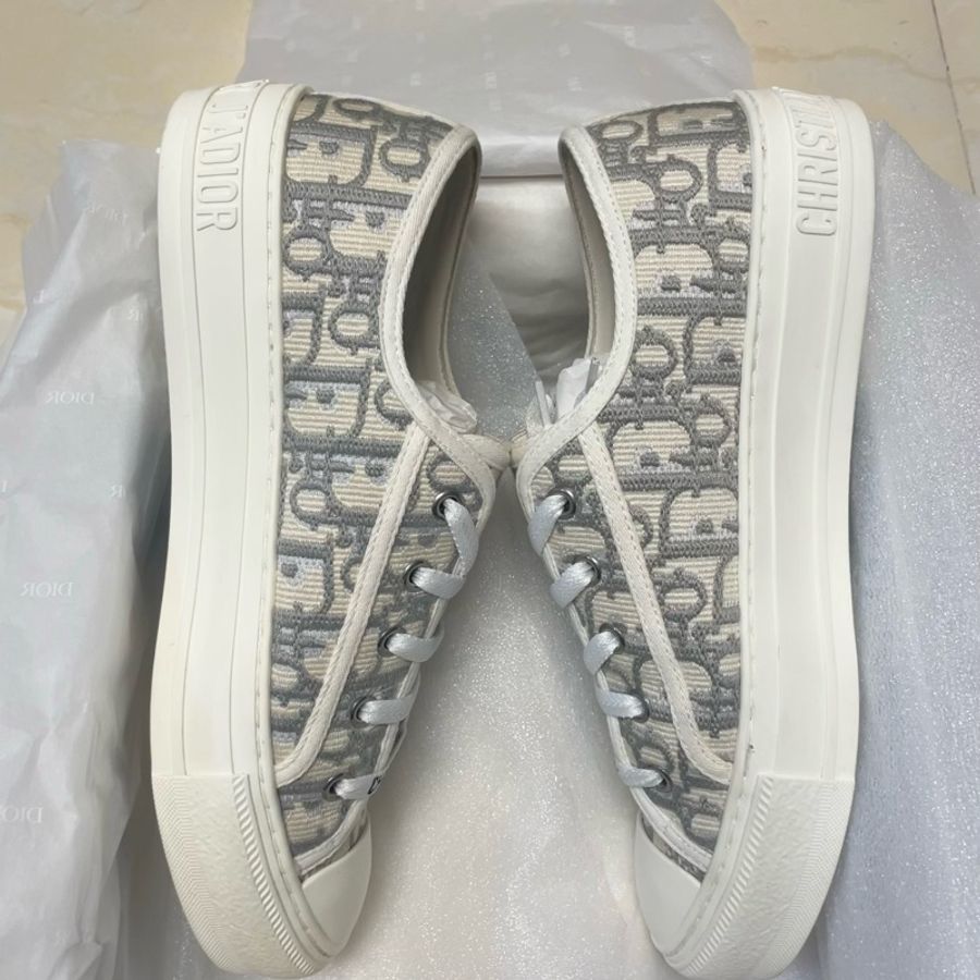 Dior 帆布鞋灰色-3