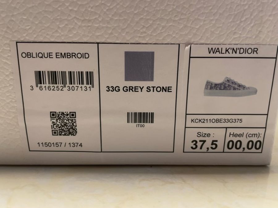 Dior 帆布鞋灰色-5