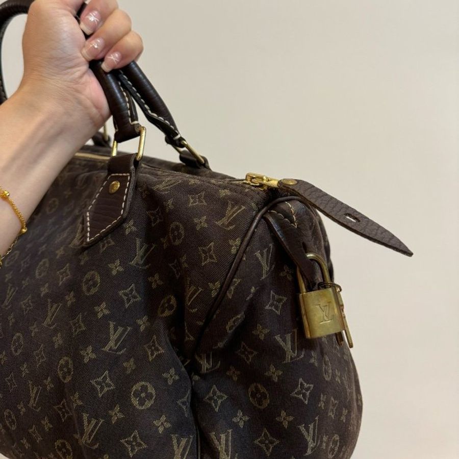 Louis Vuitton LV Speedy 30 MiniLin Bandoulière 牛仔 丹寧 緹花布 枕頭包 手提包 肩背包 側背包 斜背包-3