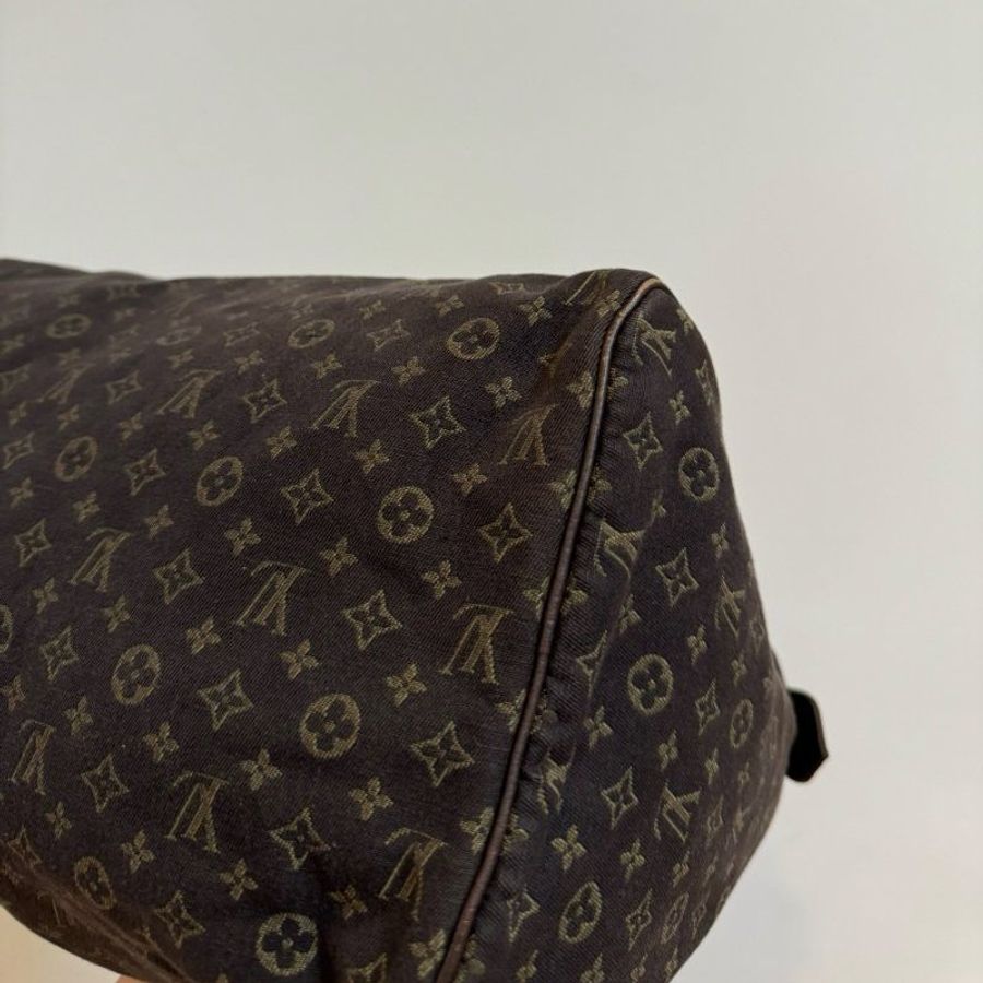 Louis Vuitton LV Speedy 30 MiniLin Bandoulière 牛仔 丹寧 緹花布 枕頭包 手提包 肩背包 側背包 斜背包-5