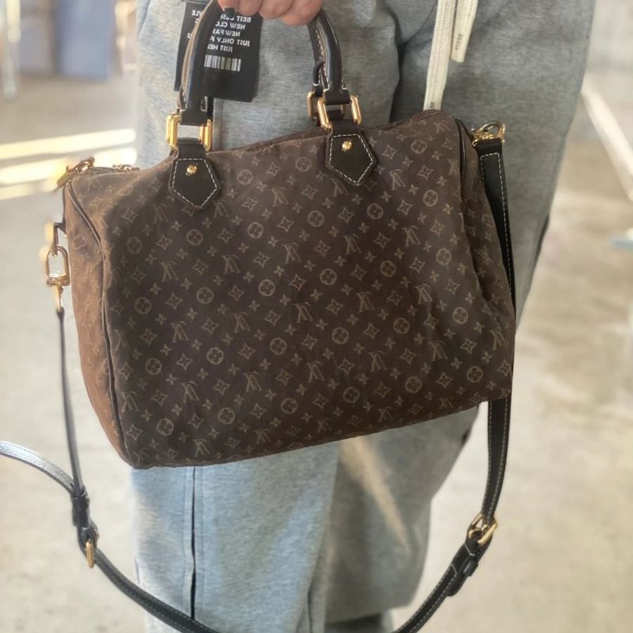 Louis Vuitton LV Speedy 30 MiniLin Bandoulière 牛仔 丹寧 緹花布 枕頭包 手提包 肩背包 側背包 斜背包-19