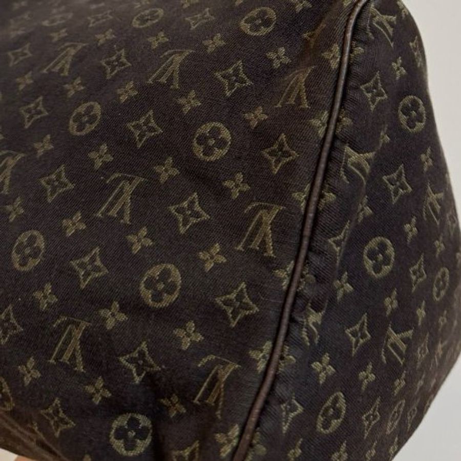 Louis Vuitton LV Speedy 30 MiniLin Bandoulière 牛仔 丹寧 緹花布 枕頭包 手提包 肩背包 側背包 斜背包-25