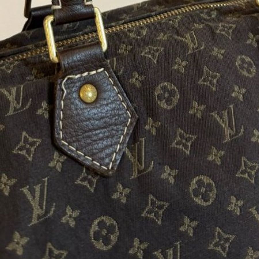 Louis Vuitton LV Speedy 30 MiniLin Bandoulière 牛仔 丹寧 緹花布 枕頭包 手提包 肩背包 側背包 斜背包-29