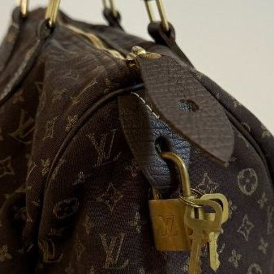 Louis Vuitton LV Speedy 30 MiniLin Bandoulière 牛仔 丹寧 緹花布 枕頭包 手提包 肩背包 側背包 斜背包-37