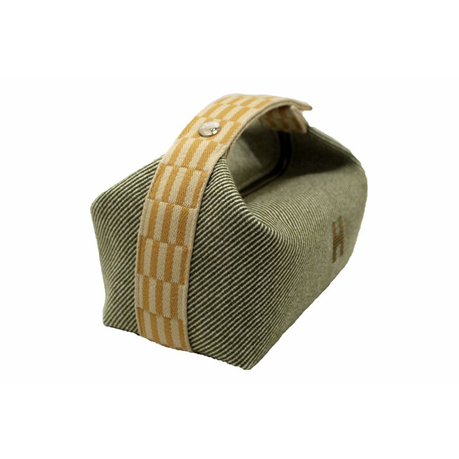Hermes Wool Small Bride-A-Brac H Natte Pouch Vert Foret-1