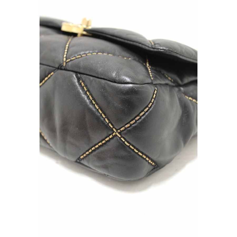 Limited Edition Chanel 19 Medium Black Quilted Lambskin Leather Shoulder Crossbody Bag-7