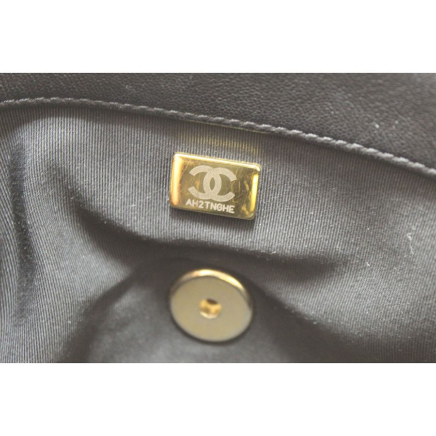 Limited Edition Chanel 19 Medium Black Quilted Lambskin Leather Shoulder Crossbody Bag-17