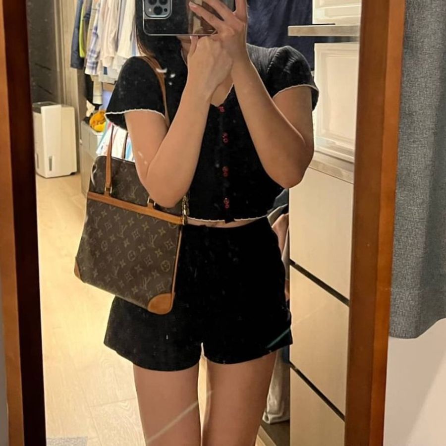 真品 LV vintage 老花 信封包 肩背包 側背包 手提包-1