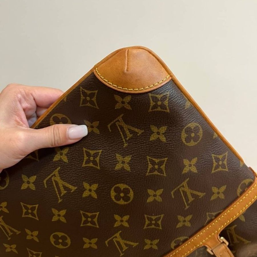 真品 LV vintage 老花 信封包 肩背包 側背包 手提包-7