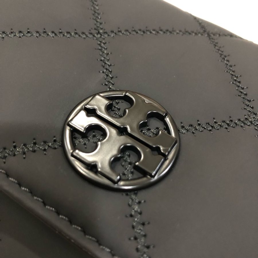 TORY BURCH willa 磨砂黑 woc 鏈袋斜背包 手拿包 全新無瑕疵-1