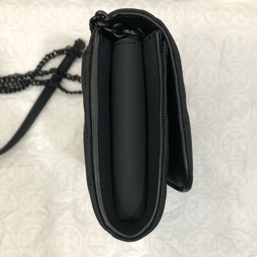 TORY BURCH willa 磨砂黑 woc 鏈袋斜背包 手拿包 全新無瑕疵-8