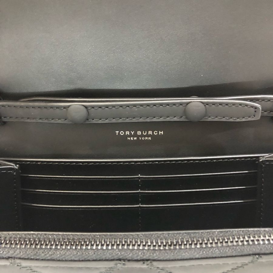 TORY BURCH willa 磨砂黑 woc 鏈袋斜背包 手拿包 全新無瑕疵-9