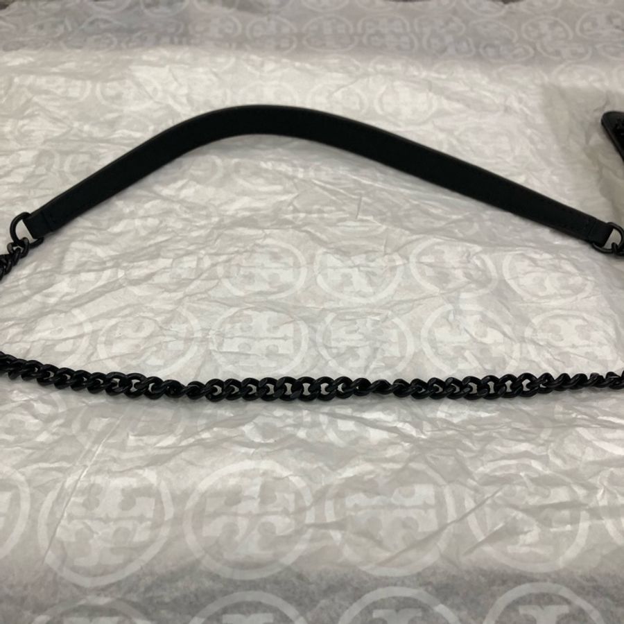 TORY BURCH willa 磨砂黑 woc 鏈袋斜背包 手拿包 全新無瑕疵-14