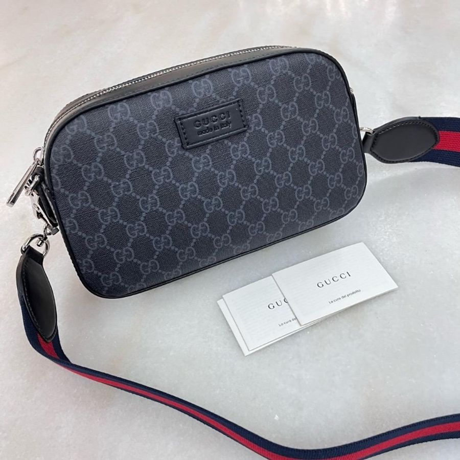 Gucci GG 黑色斜揹袋-0