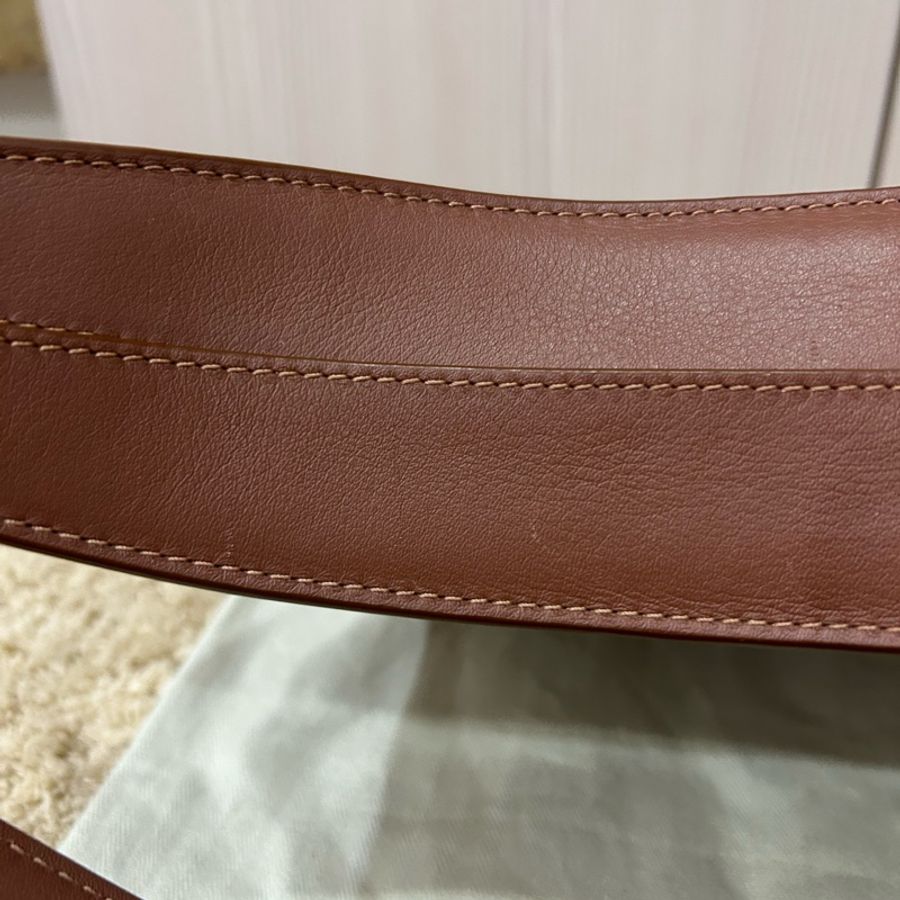 Loewe Anagram 29cm 緹花和經典小牛皮 hobo Luna bag彎月包 半月包 月亮包 棕褐色/山核桃-19