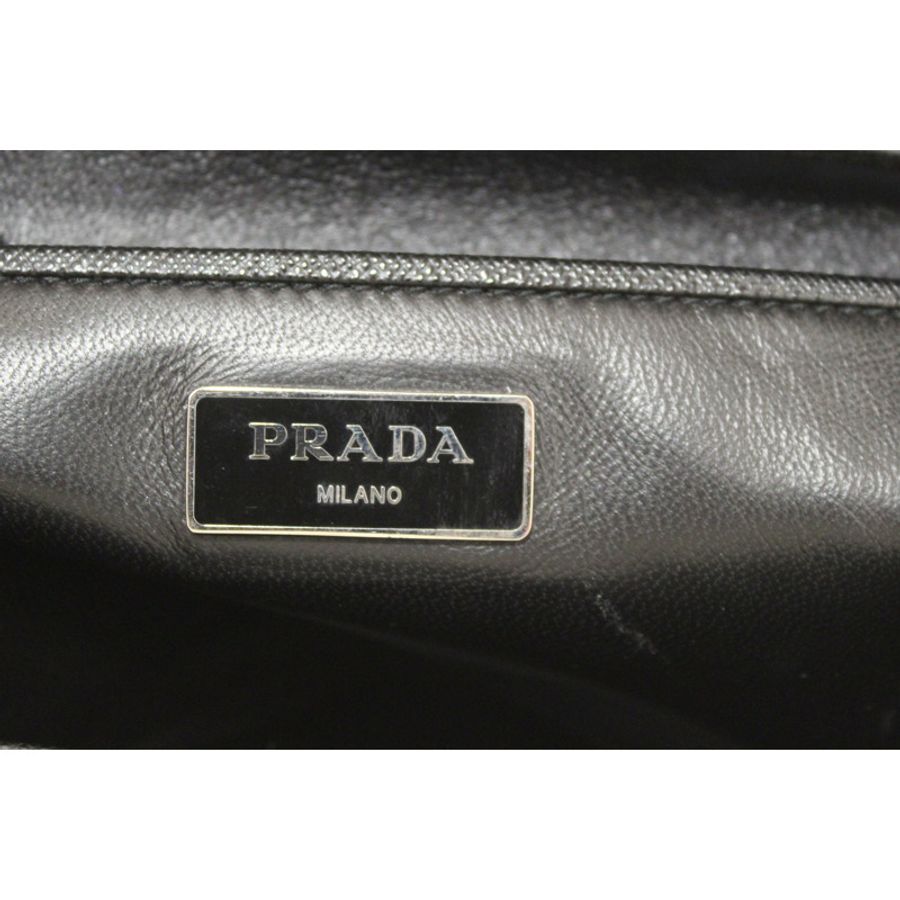 Prada White and Black Bi-color Saffiano Galleria Large Tote Bag-22