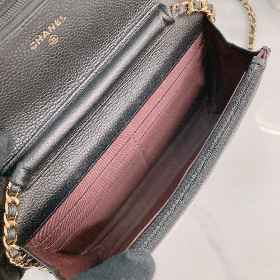 MS0066 CHANEL 香奈兒經典長銀包連鏈帶包包CLASSIC WALLET ON CHAIN CAVIAR-8