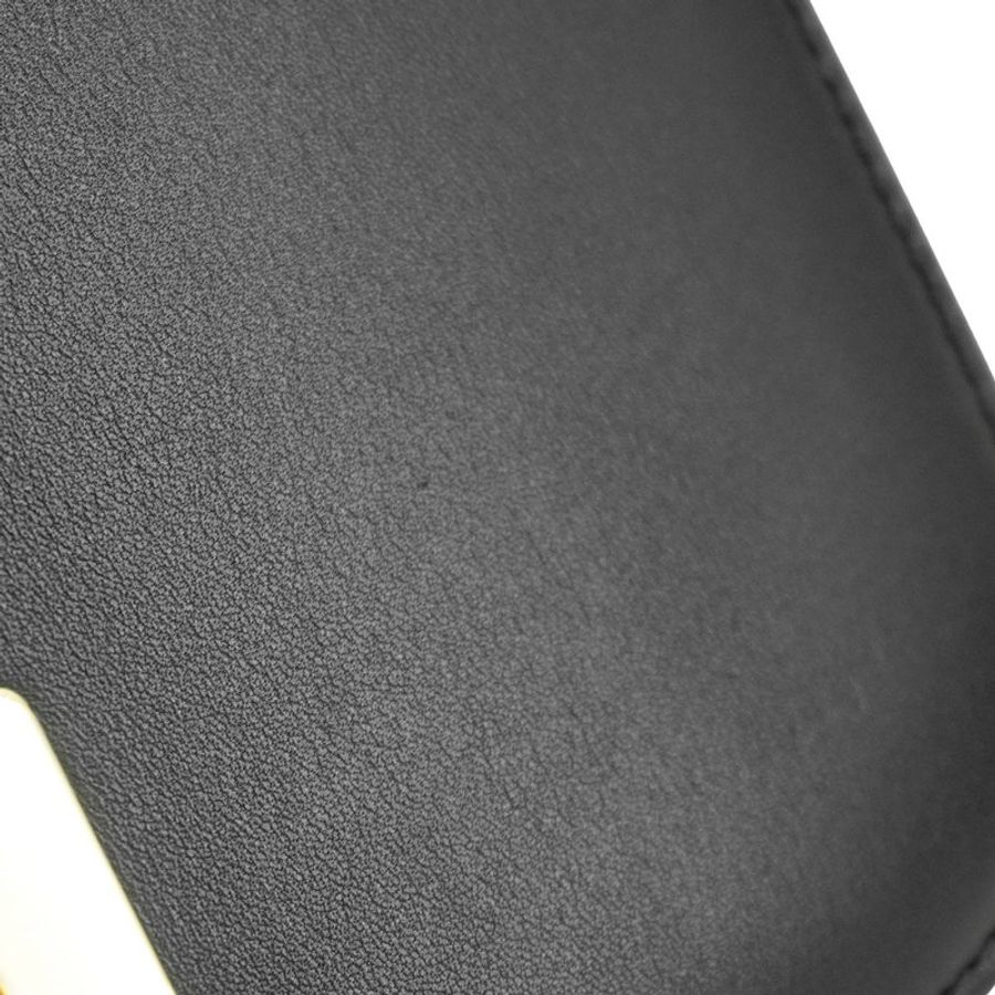Loewe 展示品 Goya 金logo小牛皮磁吸斜背包-小(黑)-7