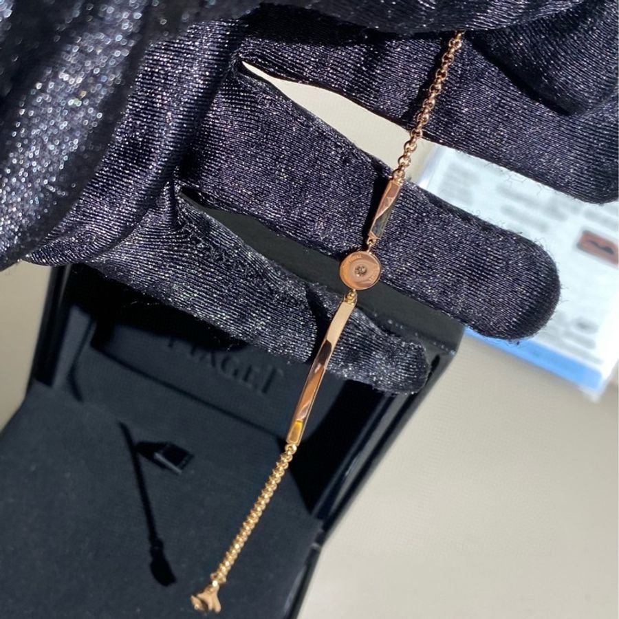 Piaget伯爵 POSSESSION时来运转系列 玫瑰金满钻手链-5