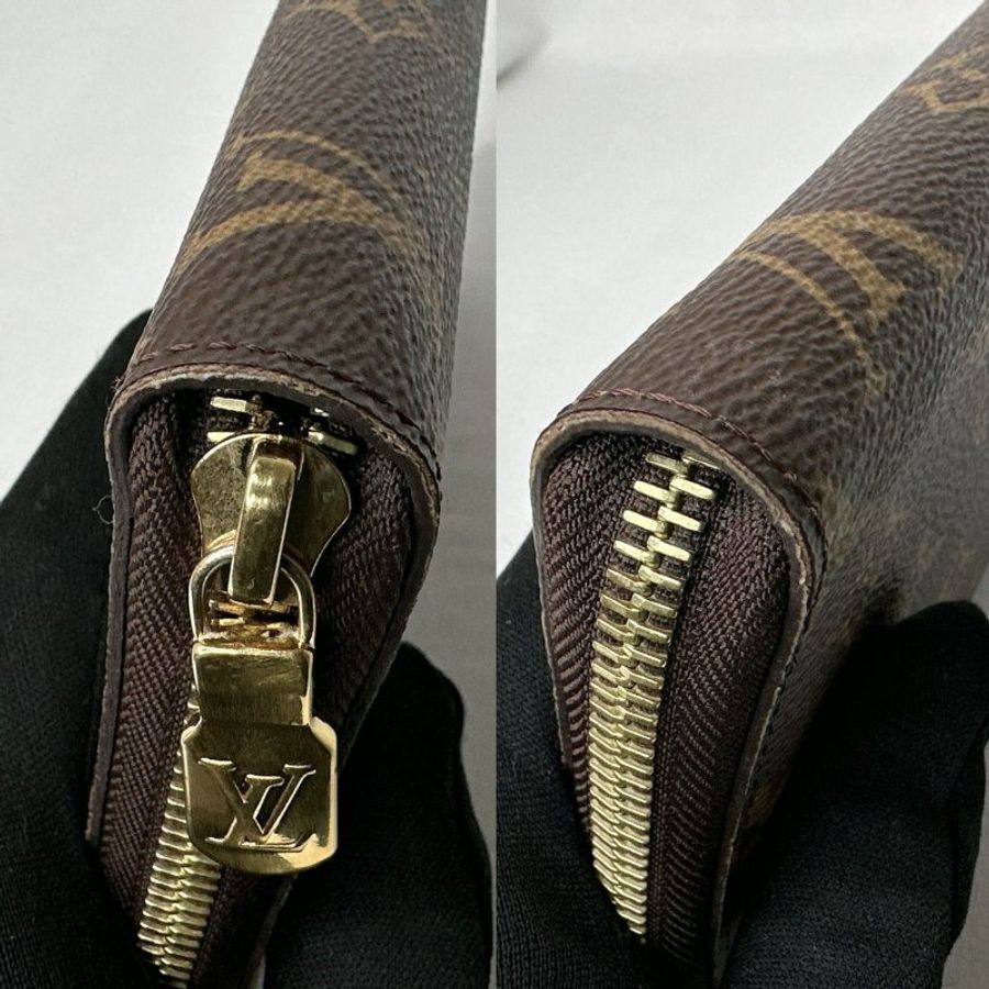 LV ZIPPY 老花拉鍊寬版長夾-10