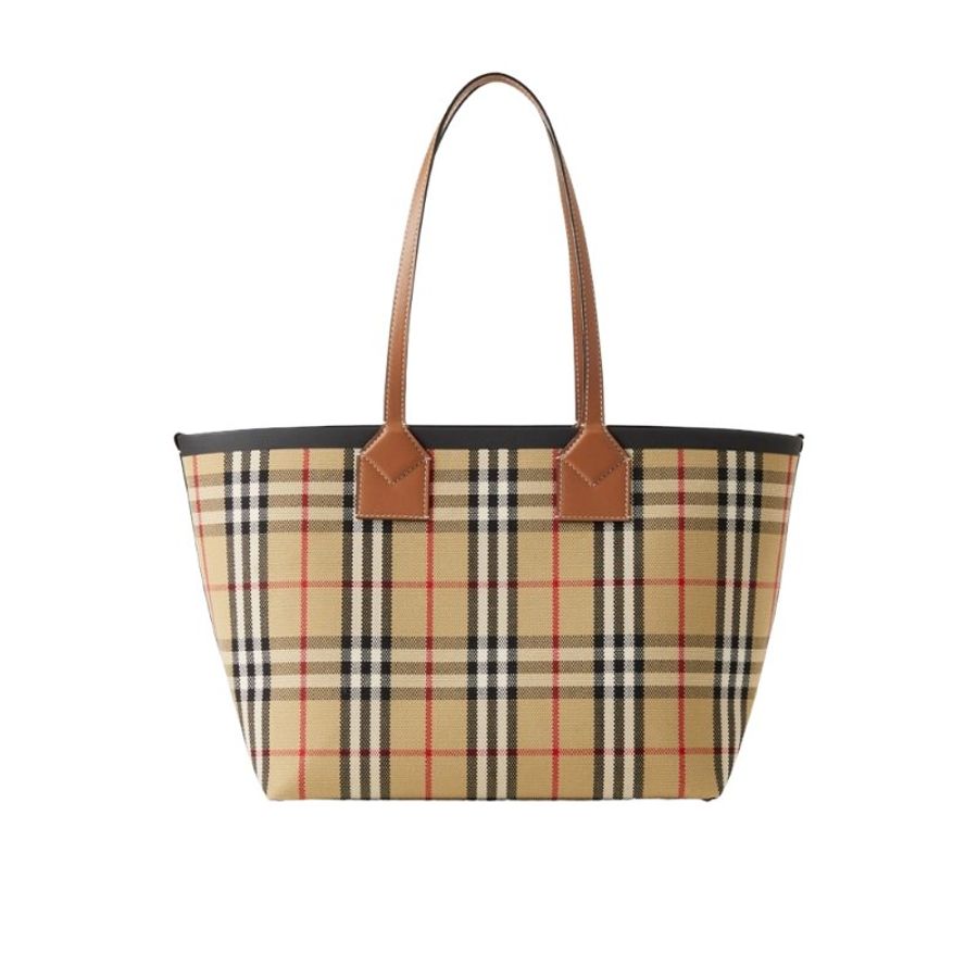 Burberry Small London Tote Bag for Women in Briar Brown/Black (8066163-Briar_Brown_Black)-0