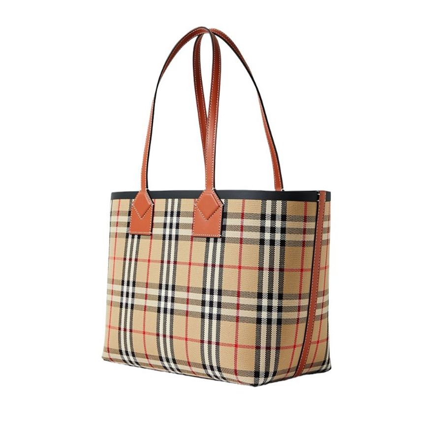 Burberry Small London Tote Bag for Women in Briar Brown/Black (8066163-Briar_Brown_Black)-1
