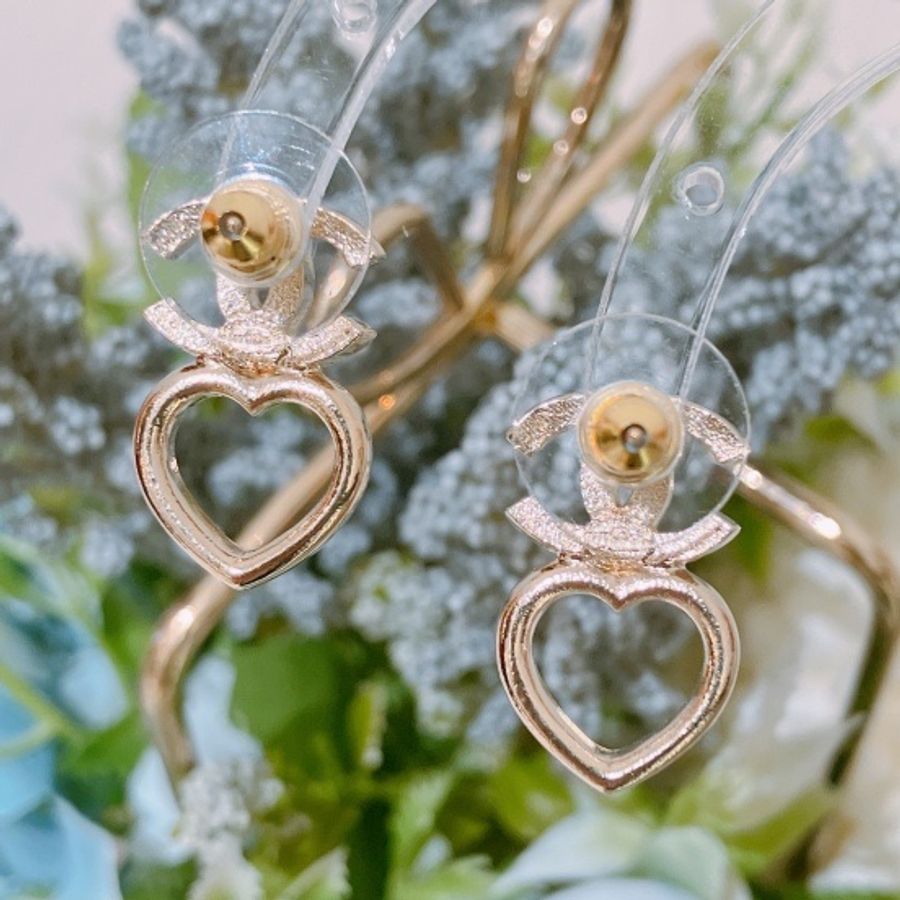 Chanel CC and Heart earrings-6
