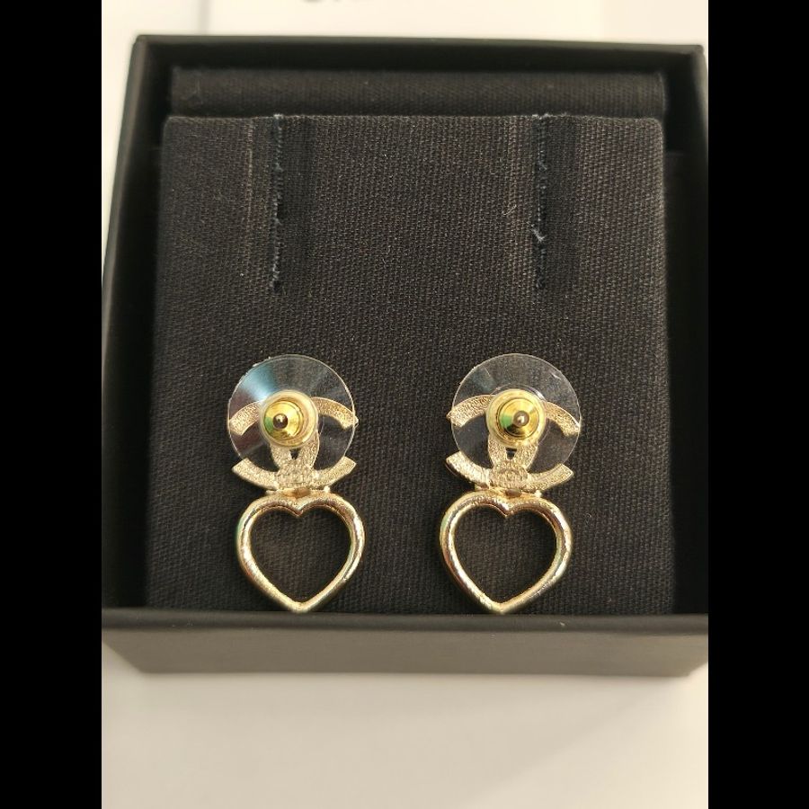 Chanel CC and Heart earrings-14