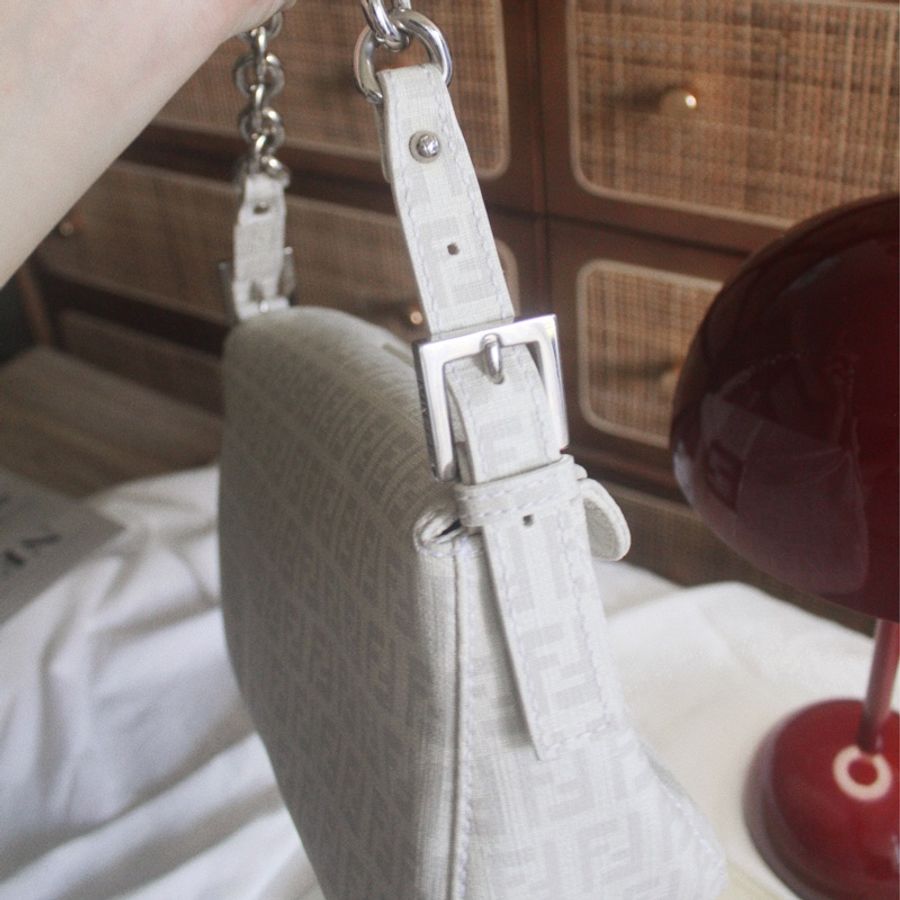 大降價‼️Fendi PVC 鏈條雙蓋小法棍-11