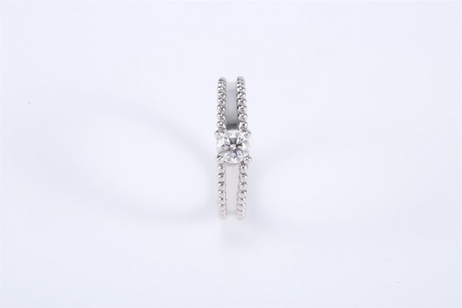 VAN CLEEF&ARPELS(梵克雅寶) Estelle 單顆鑽石 戒指 pt950 50-1