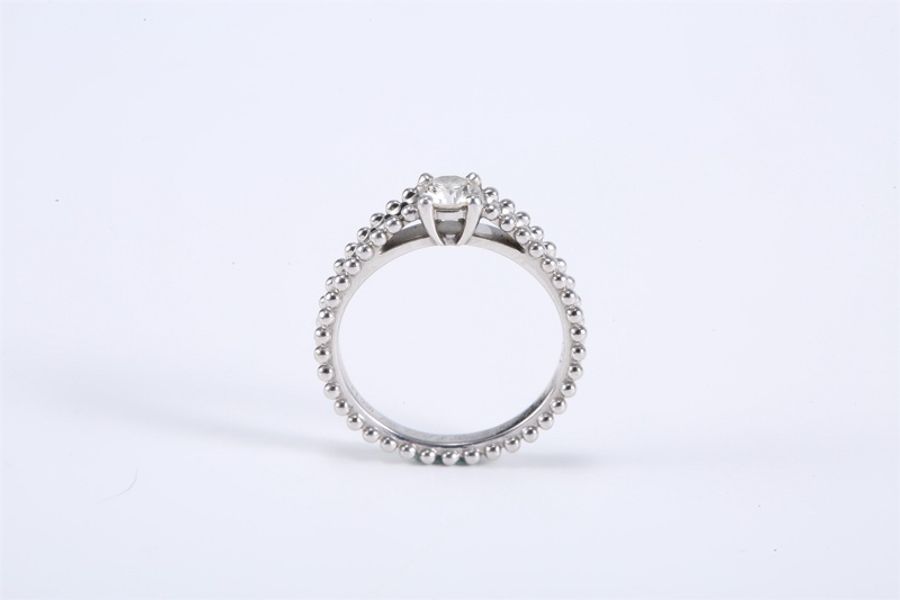 VAN CLEEF&ARPELS(梵克雅寶) Estelle 單顆鑽石 戒指 pt950 50-2