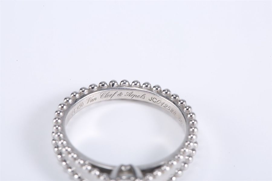 VAN CLEEF&ARPELS(梵克雅寶) Estelle 單顆鑽石 戒指 pt950 50-5