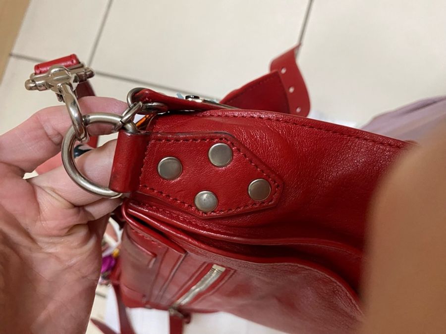 proenza schouler紅色中號郵差包-17