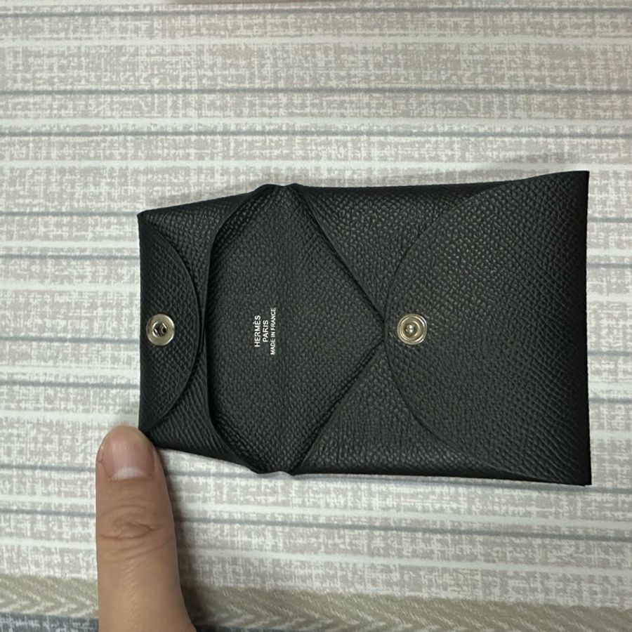 HERMES 黑色零錢包-2