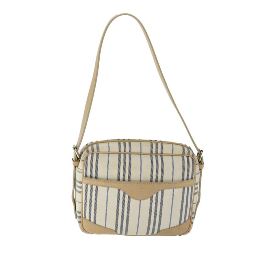 【日本直送】BURBERRY Nova 格紋帆布單肩包 米色 正品 yb507-1