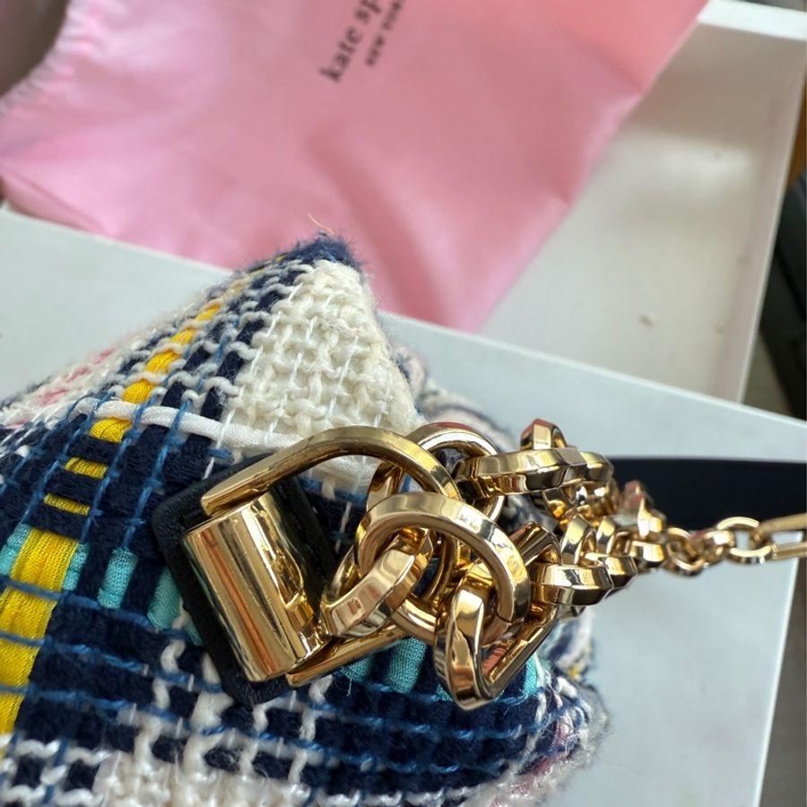 Kate Spade New York 花呢小香風carlyle tweed chain shoulder bag-14