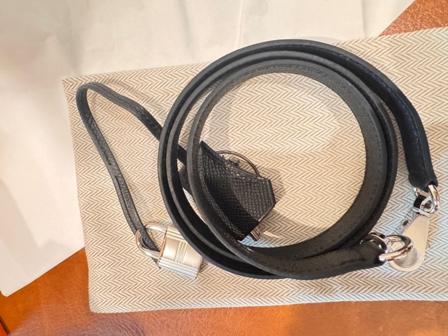 Hermes bolide 保齡球 25 黑銀/全新-6