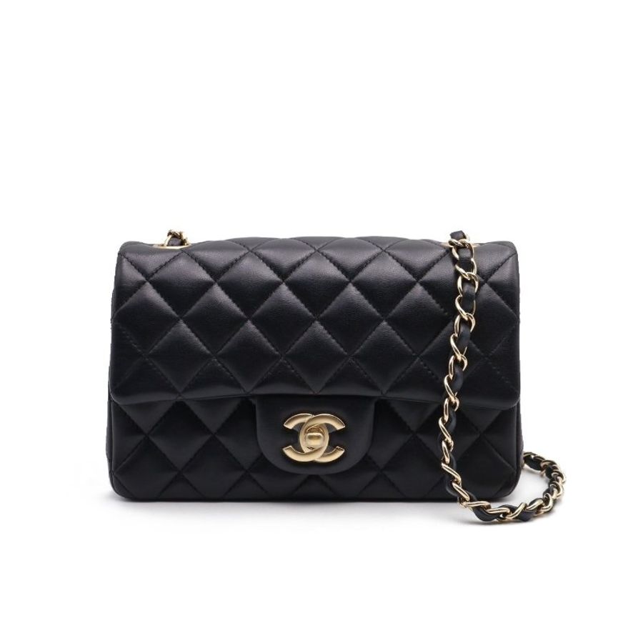 CHANEL 經典口蓋包 CF20 - 黑金23開-0