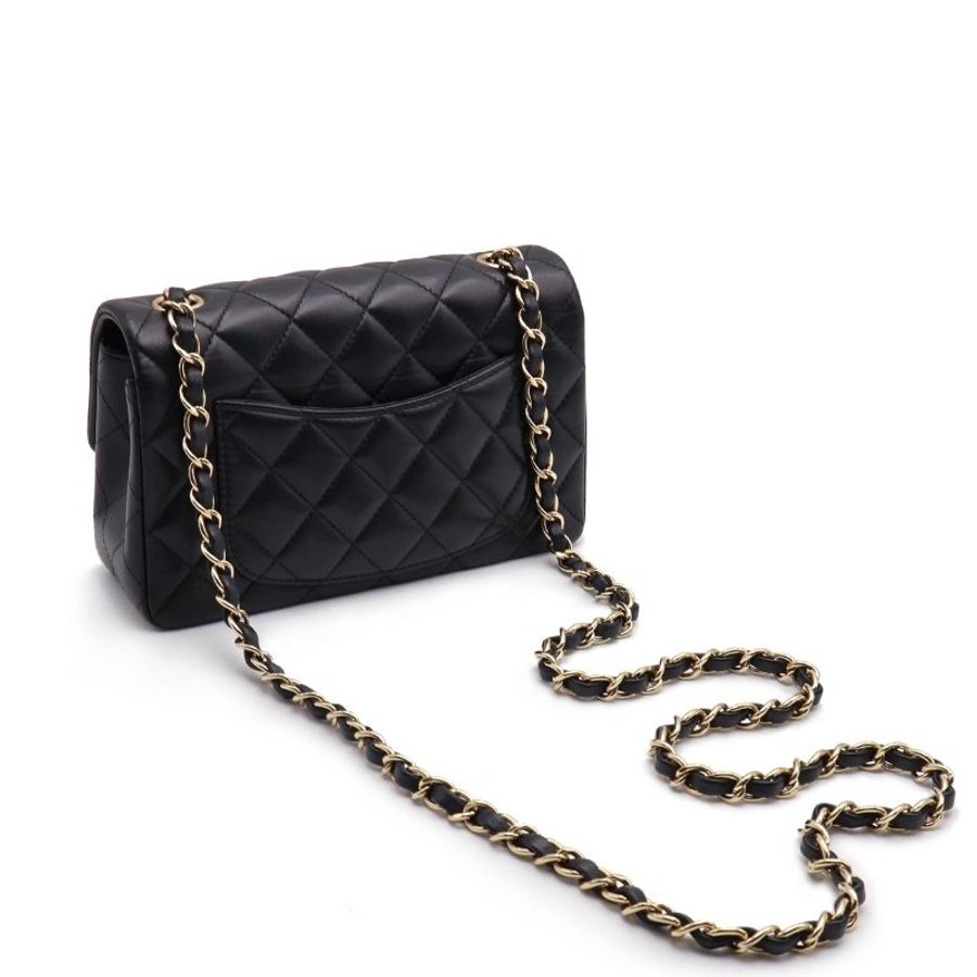 CHANEL 經典口蓋包 CF20 - 黑金23開-1