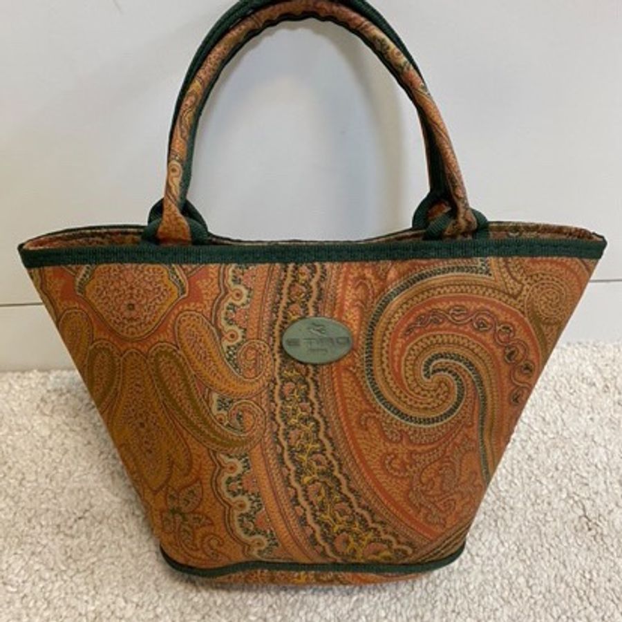 Etro 義大利奢華品牌 迷你托特手提包 獨特佩斯利花紋 小巧可愛-8