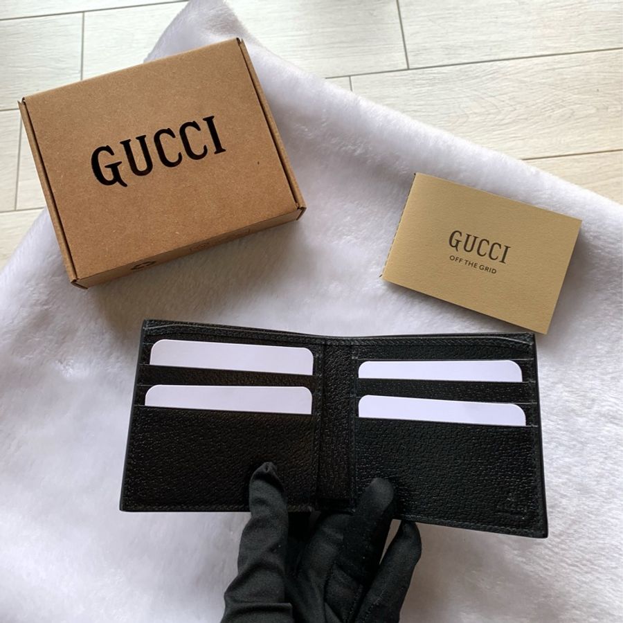 *聖誕優惠* GUCCI Off The Grid GG 再生尼龍對開8卡短夾(黑色)-3