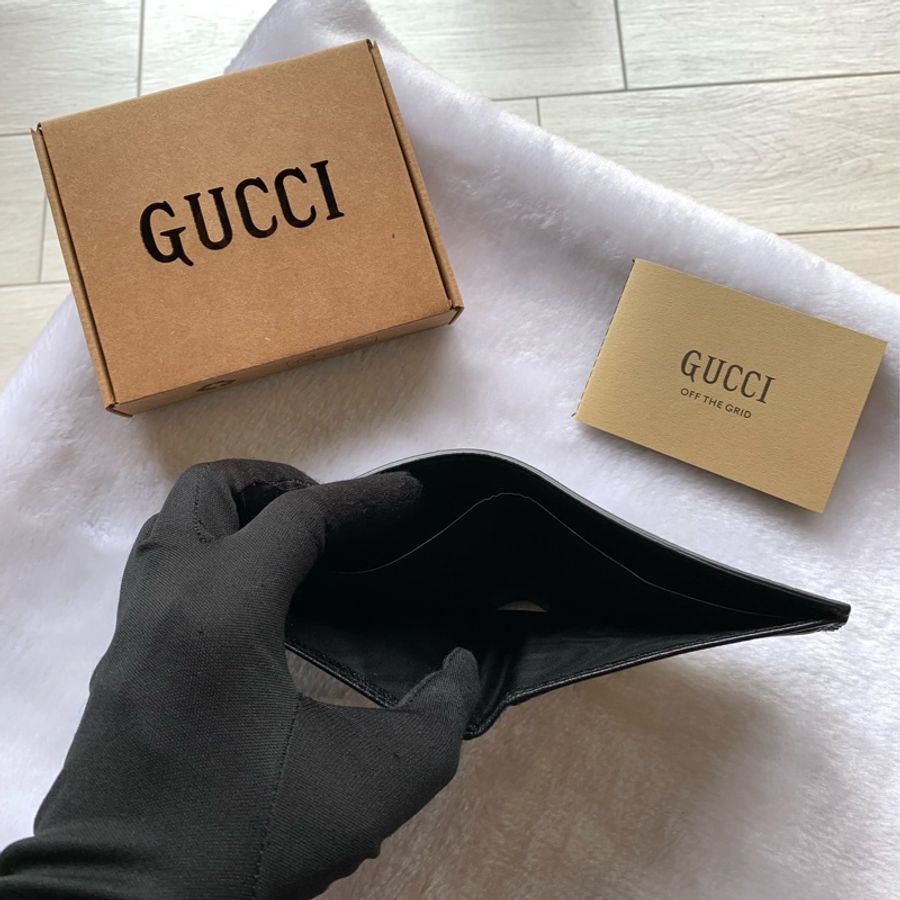 *聖誕優惠* GUCCI Off The Grid GG 再生尼龍對開8卡短夾(黑色)-4