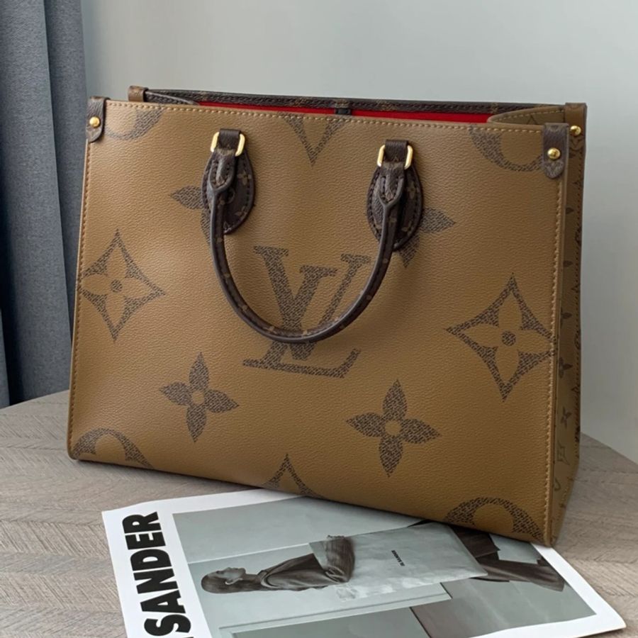 LV 老花雙色金釦 on the go mm-0