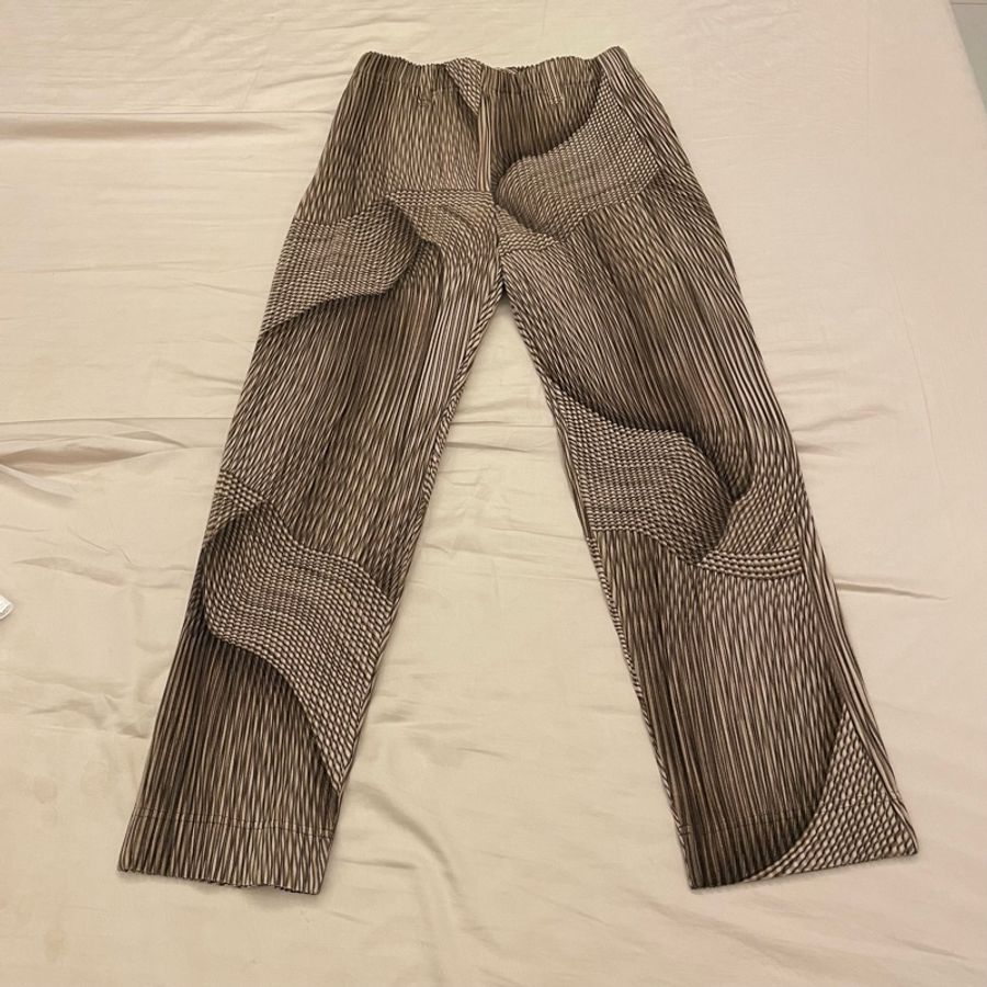 Homme Plisse RB聯名 限定款 棕色 長褲-0